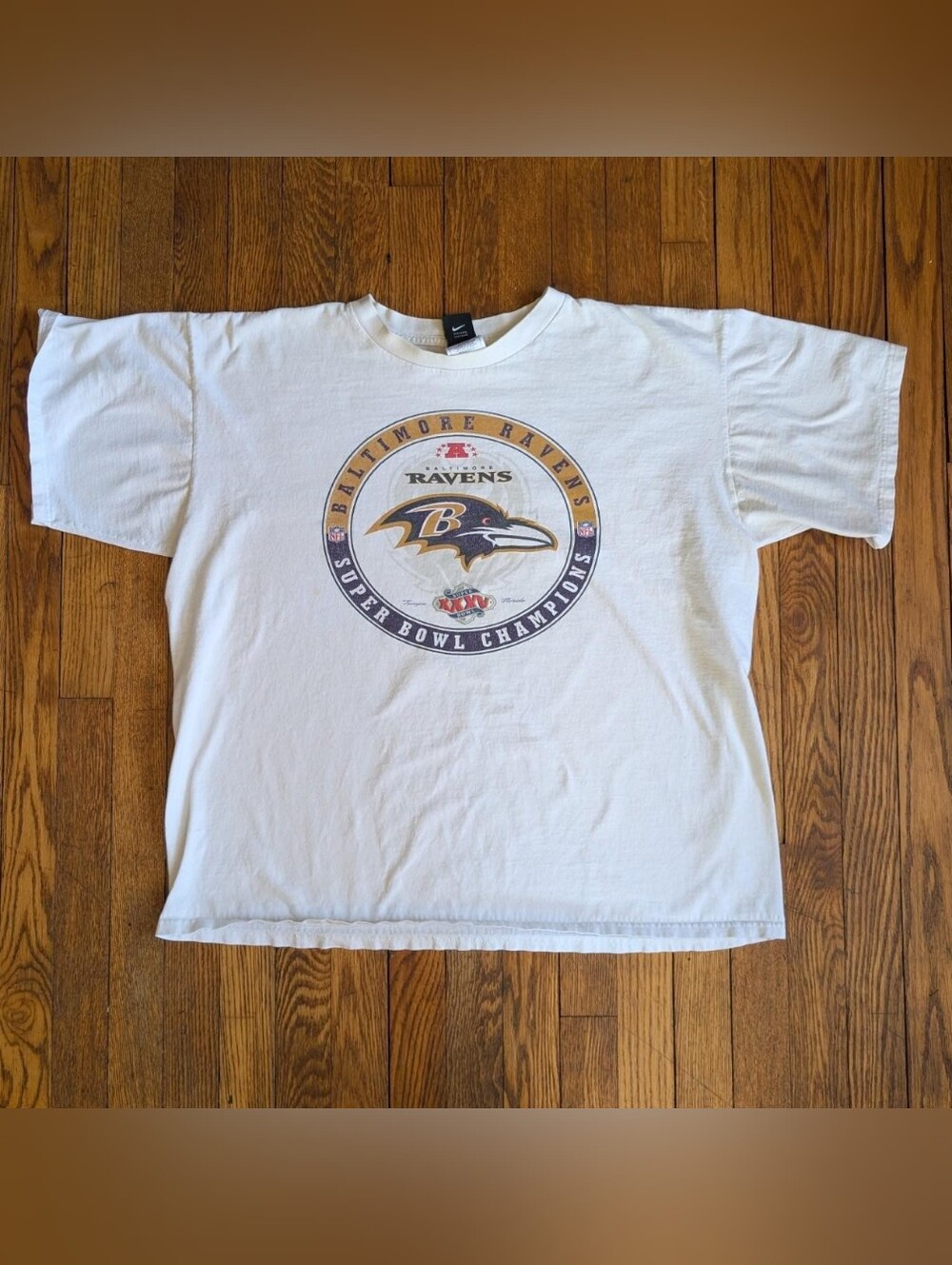 Nike Vintage 2001 Baltimore Ravens Superbowl Champions T-shirt